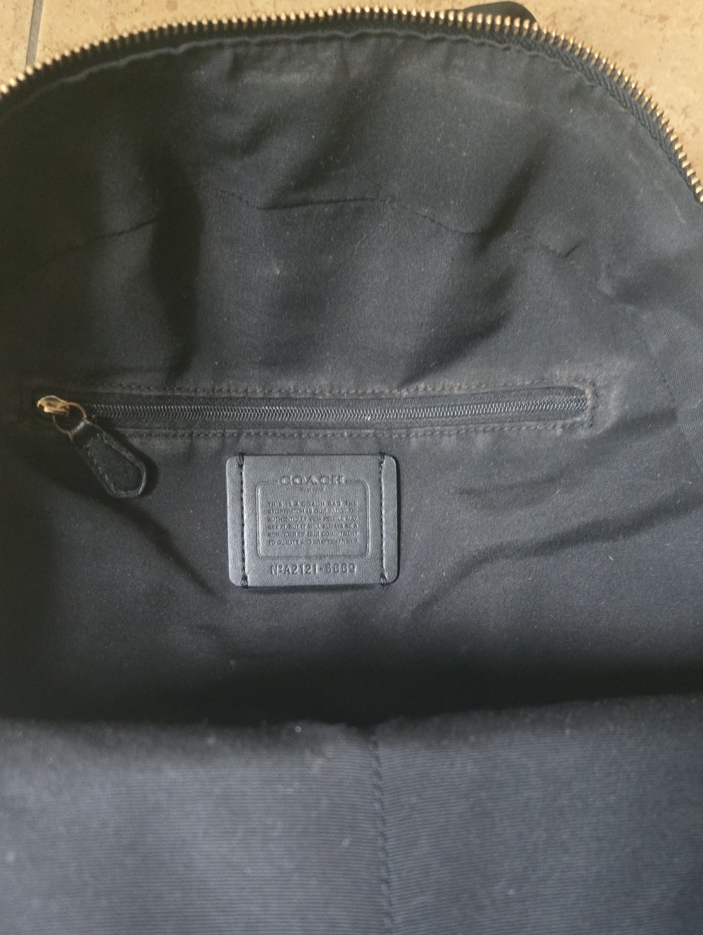 Coach Black Pebbled Leather Laptop Backpack with Gold-Tone Logo 5869 - Picture 16 of 16